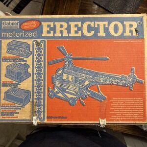 VTG 1964 Gabriel‎ Gilbert Remote Control Motorized Erector Set Helicopter Build